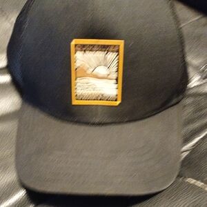 Quiksilver Black Hat with Mountain Patch